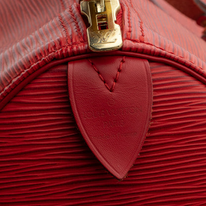 Sac Keepall 45 Vintage en cuir épi rouge