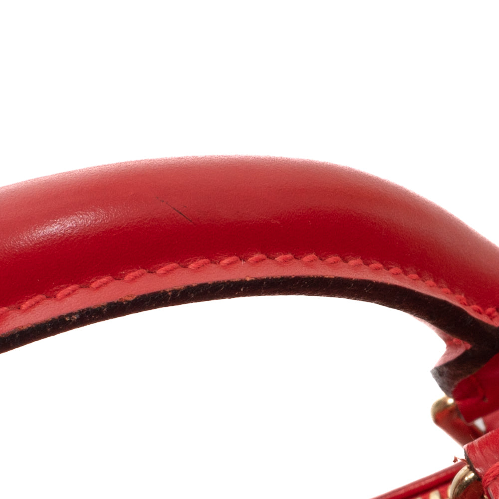 Sac Keepall 45 Vintage en cuir épi rouge