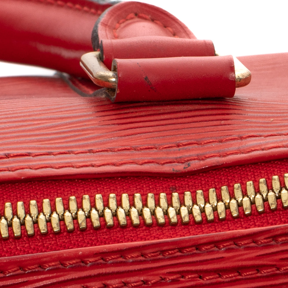Sac Keepall 45 Vintage en cuir épi rouge