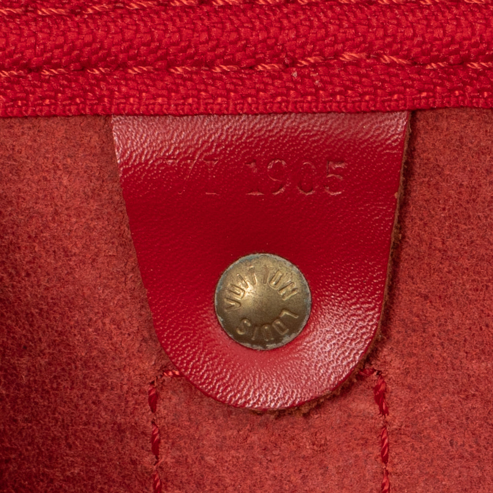 Sac Keepall 45 Vintage en cuir épi rouge