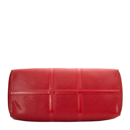 Sac Keepall 50 Vintage en cuir épi rouge