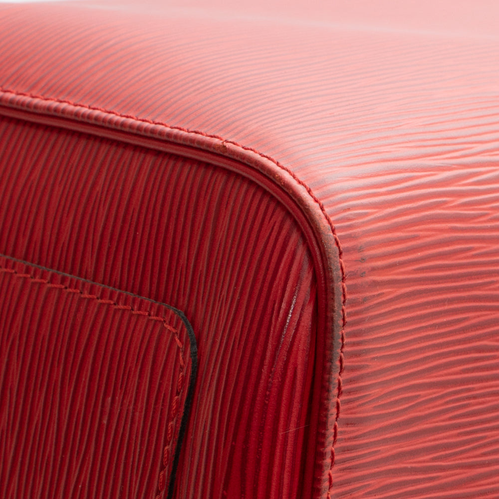 Sac Keepall 50 Vintage en cuir épi rouge