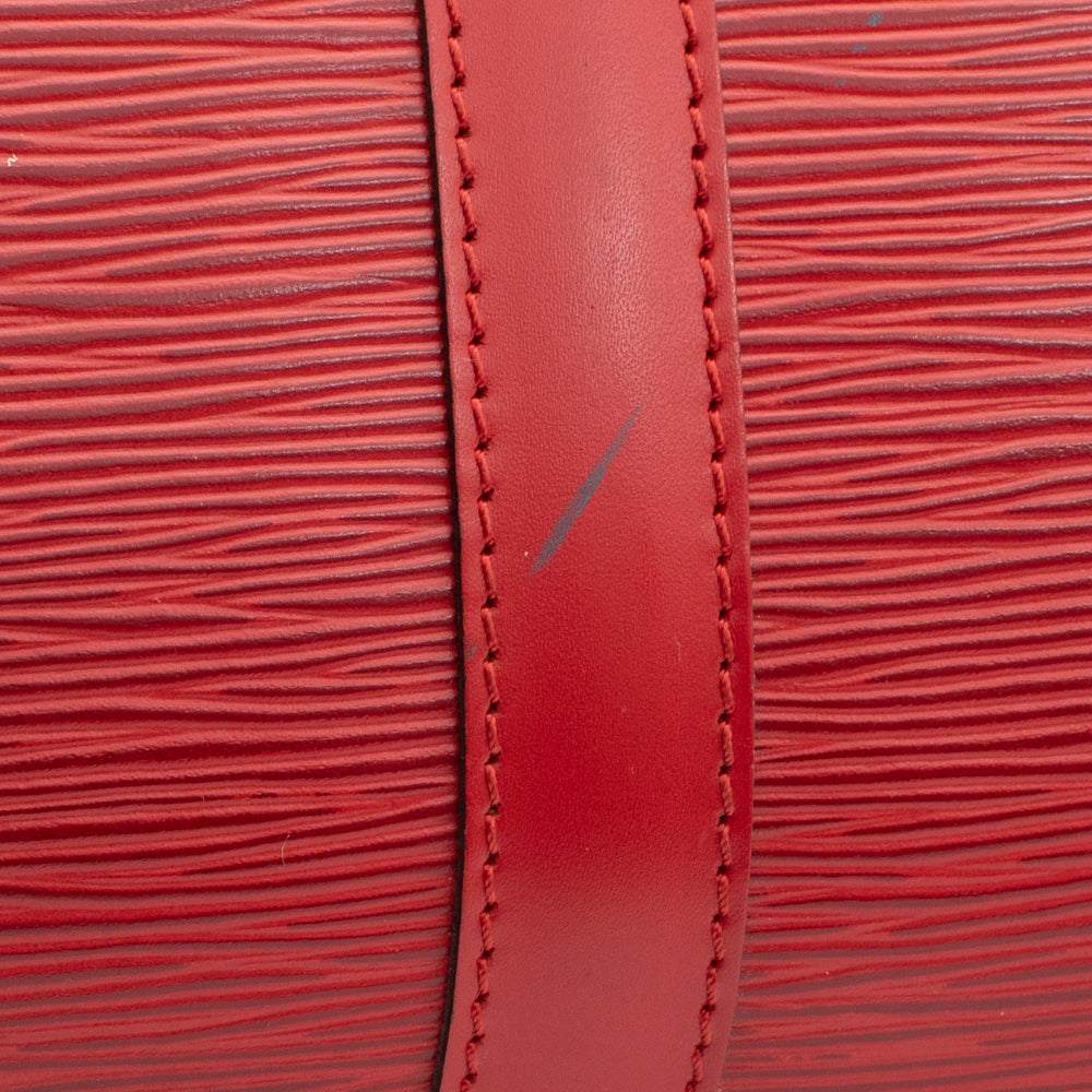 Sac Keepall 50 Vintage en cuir épi rouge