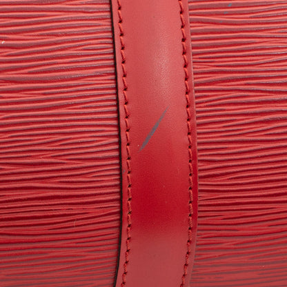 Sac Keepall 50 Vintage en cuir épi rouge
