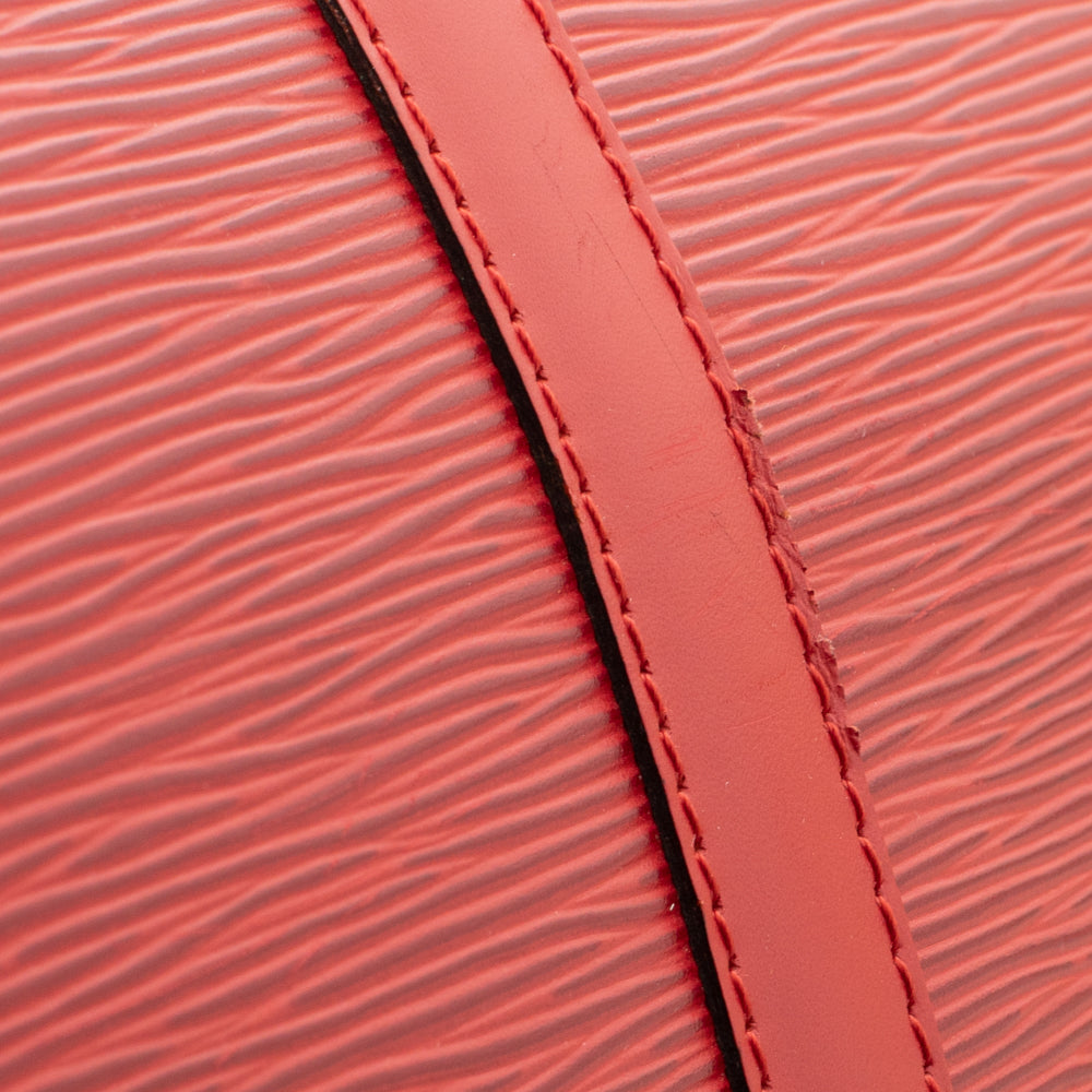 Sac Keepall 50 Vintage en cuir épi rouge