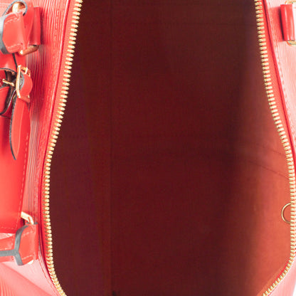 Sac Keepall 50 Vintage en cuir épi rouge