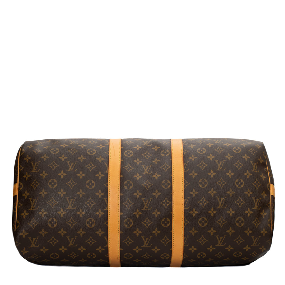 Sac Keepall 55 Vintage en toile monogram marron