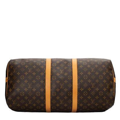 Sac Keepall 55 Vintage en toile monogram marron