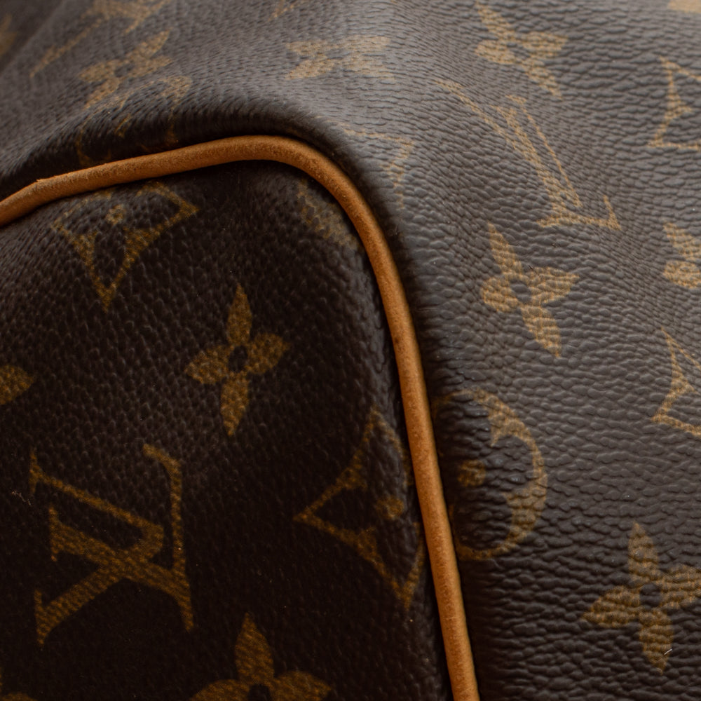 Sac Keepall 55 Vintage en toile monogram marron
