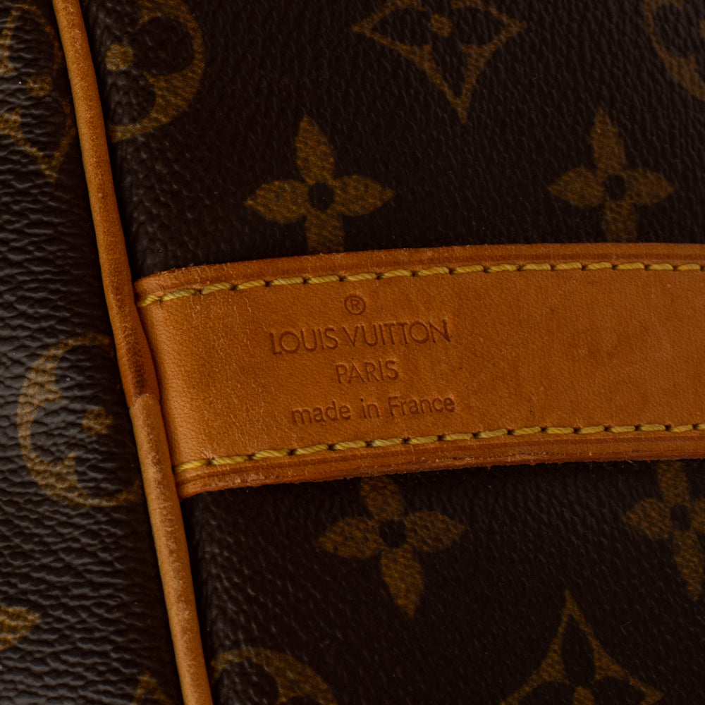 Sac Keepall 55 Vintage en toile monogram marron
