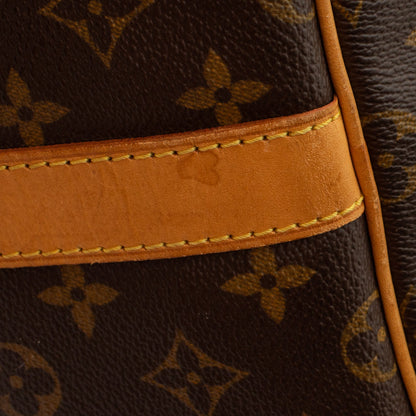 Sac Keepall 55 Vintage en toile monogram marron