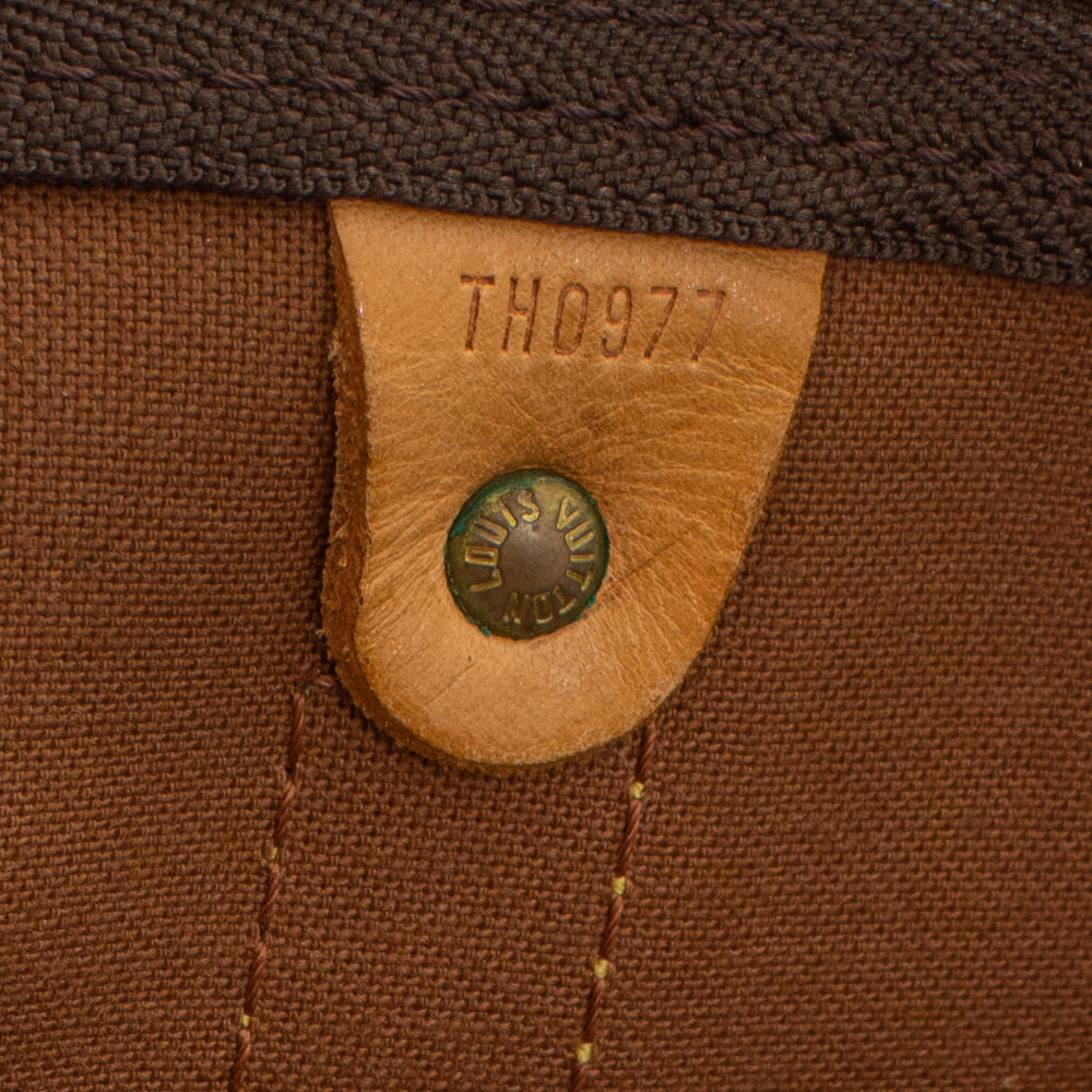 Sac Keepall 55 Vintage en toile monogram marron
