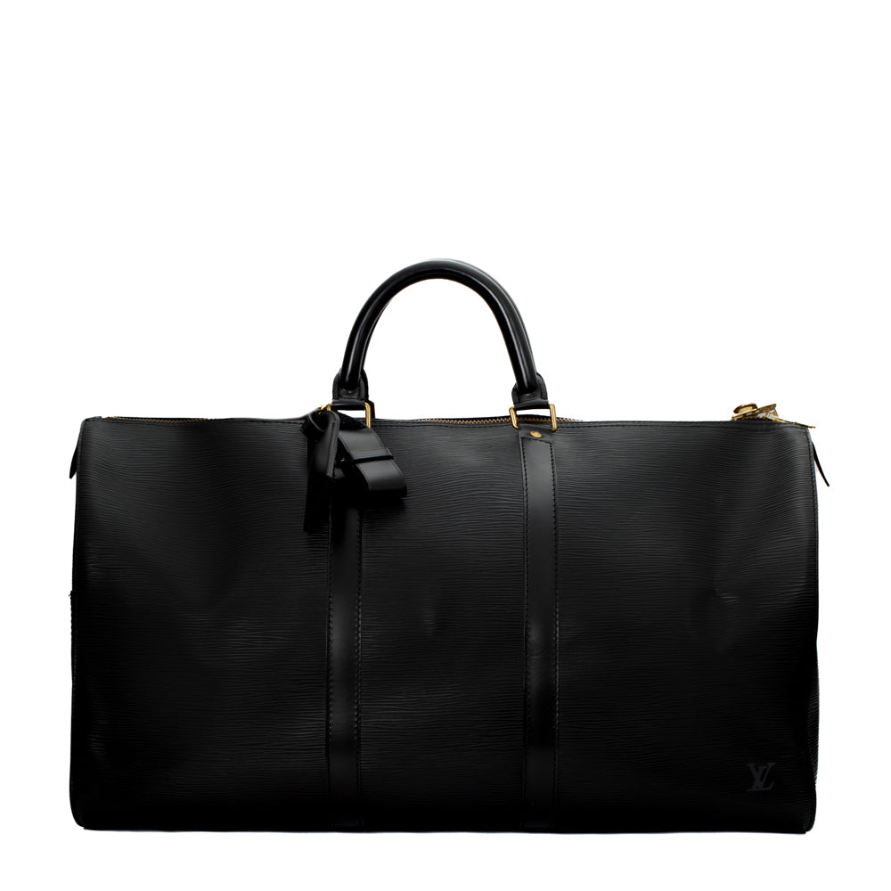 Sac Keepall 50 Vintage en cuir épi noir