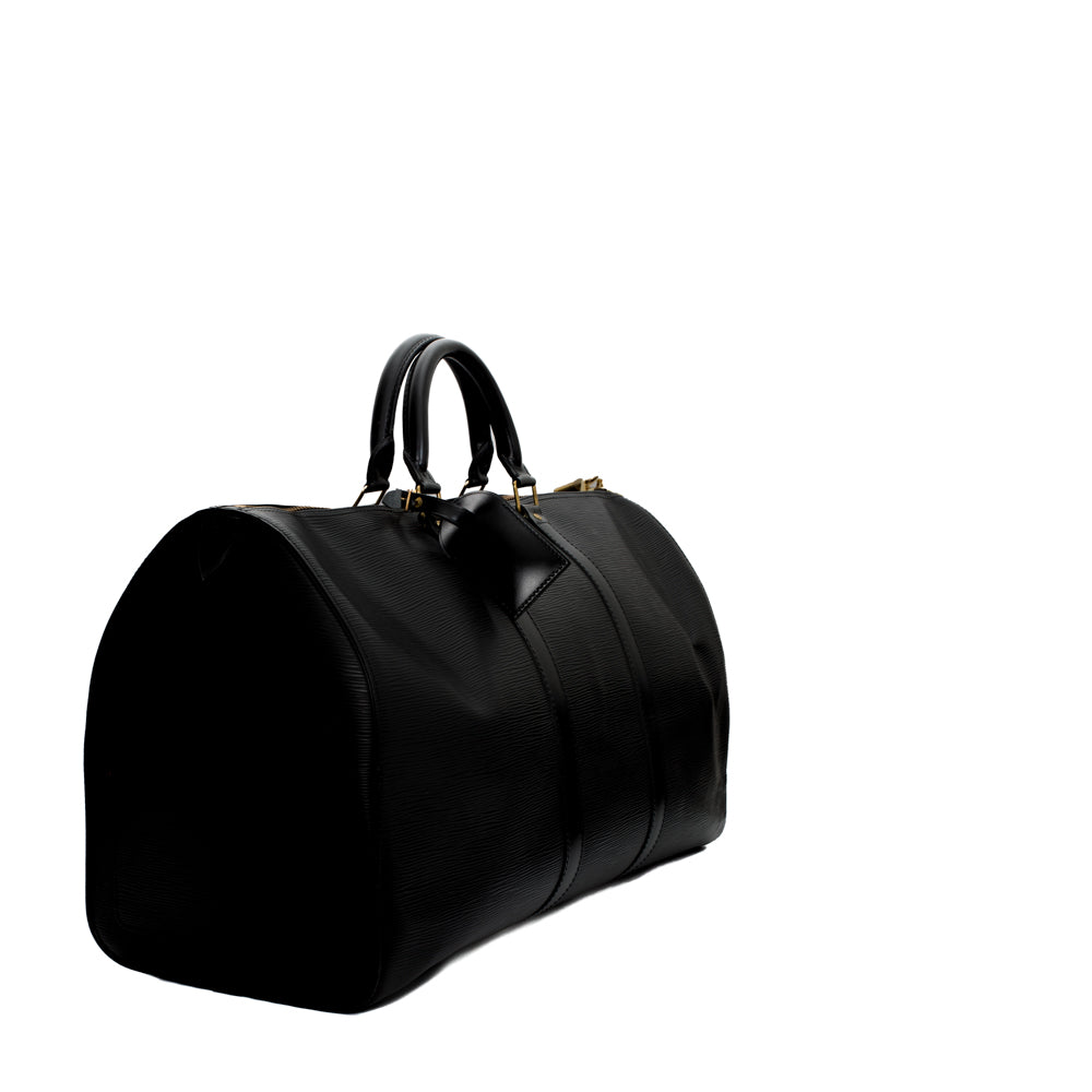 Sac Keepall 50 Vintage en cuir épi noir