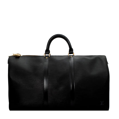Sac Keepall 50 Vintage en cuir épi noir