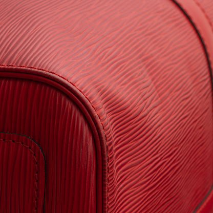 Sac Keepall 45 Vintage en cuir épi rouge
