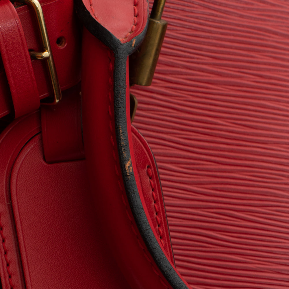 Sac Keepall 45 Vintage en cuir épi rouge