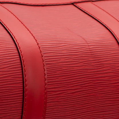 Sac Keepall 45 Vintage en cuir épi rouge