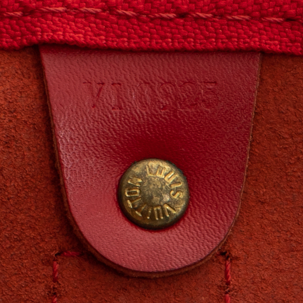 Sac Keepall 45 Vintage en cuir épi rouge