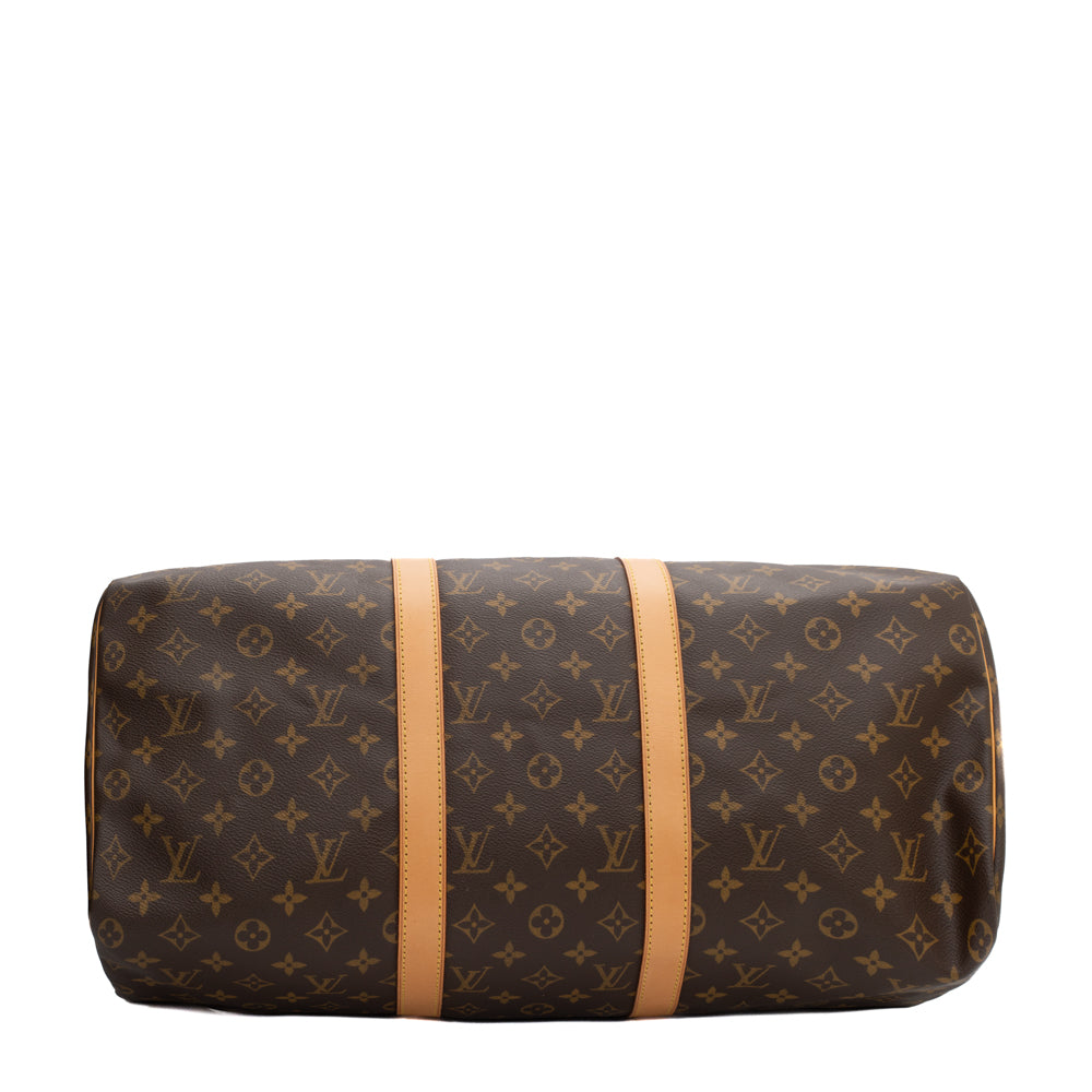 Sac Keepall 50 Vintage en toile monogram marron