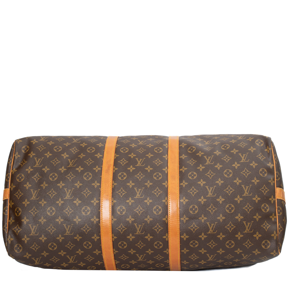 Sac Keepall 60 Vintage en toile monogram marron