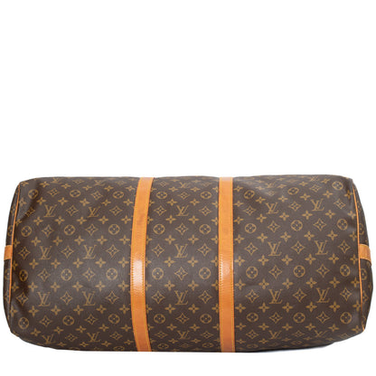 Sac Keepall 60 Vintage en toile monogram marron