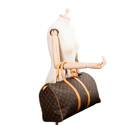 Sac Keepall 45 Vintage en toile monogram marron
