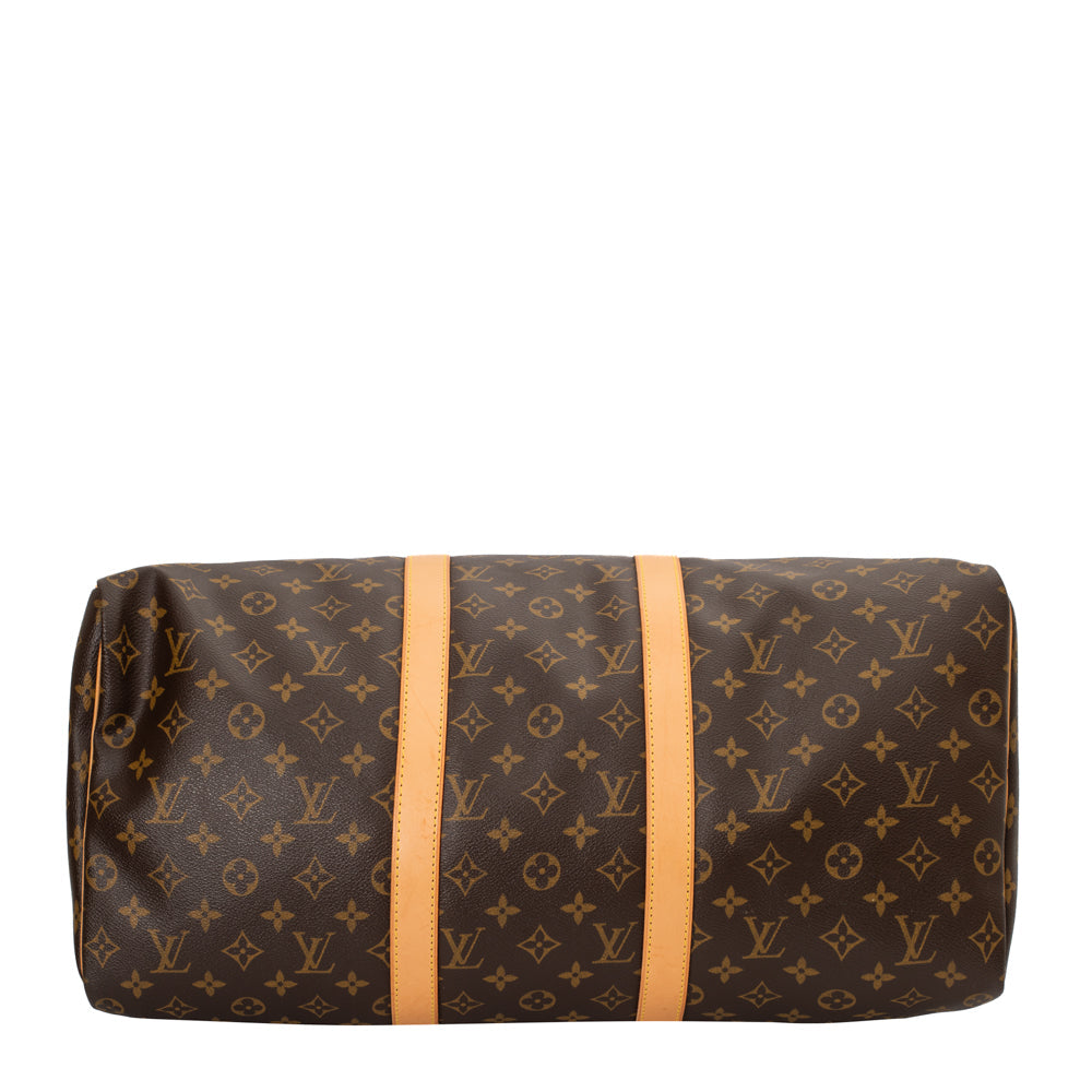 Sac Keepall 50 Vintage en toile monogram marron