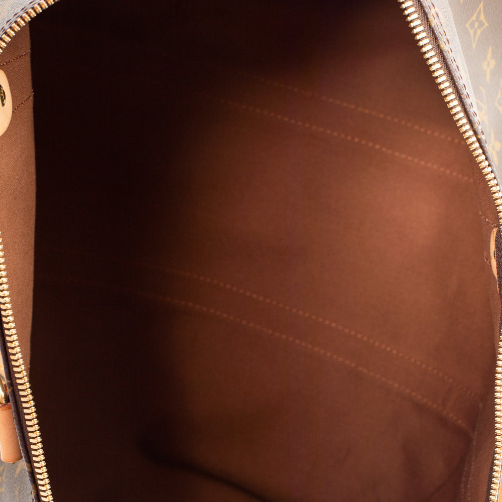 Sac Keepall 50 Vintage en toile monogram marron
