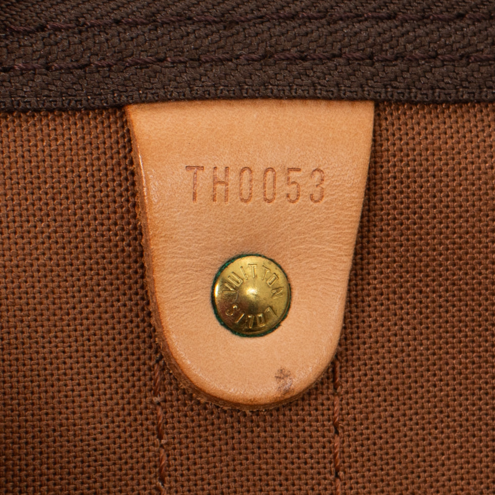 Sac Keepall 50 Vintage en toile monogram marron