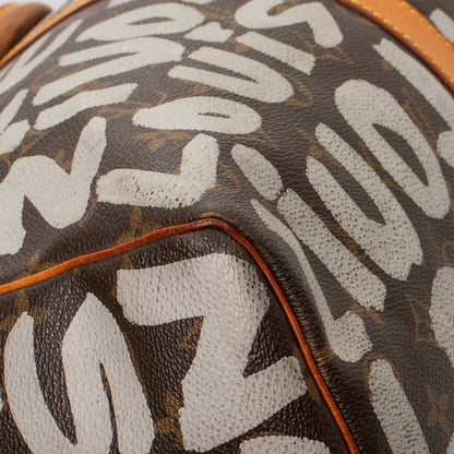 Sac Keepall 50 Vintage Edition Limitée en toile monogram gris