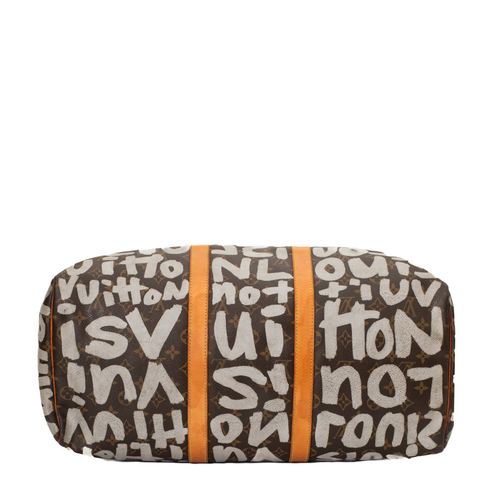 Sac Keepall 50 Vintage Edition Limitée en toile monogram gris