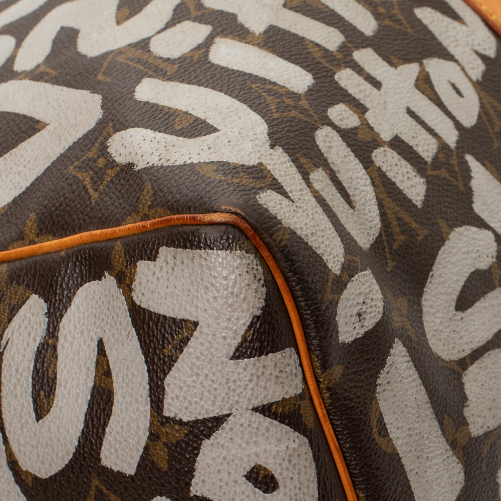 Sac Keepall 50 Vintage Edition Limitée en toile monogram gris