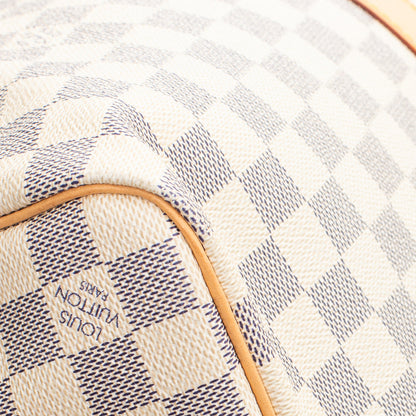 Sac Keepall 50 Vintage en toile damier azur