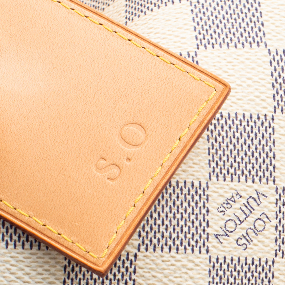 Sac Keepall 50 Vintage en toile damier azur