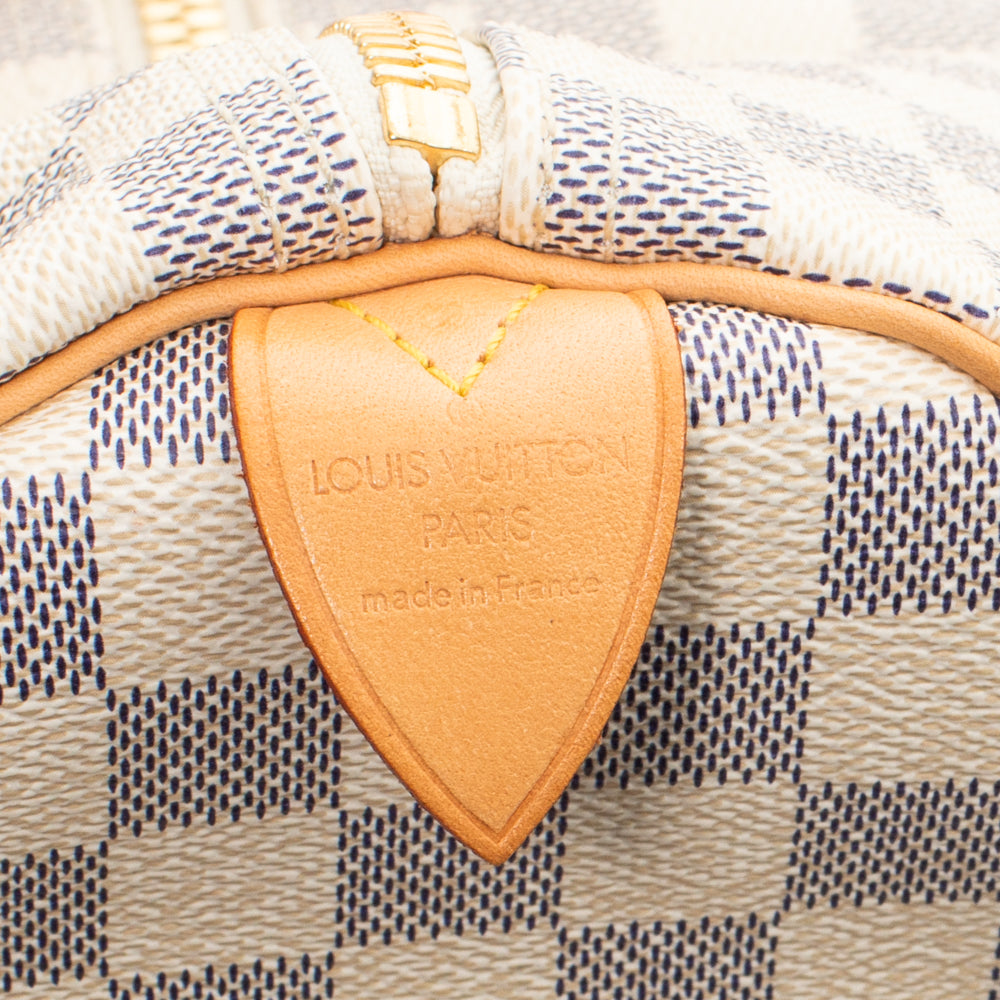 Sac Keepall 50 Vintage en toile damier azur