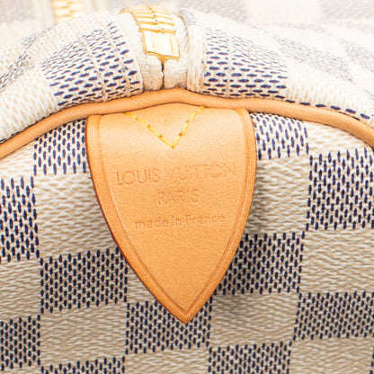 Sac Keepall 50 Vintage en toile damier azur