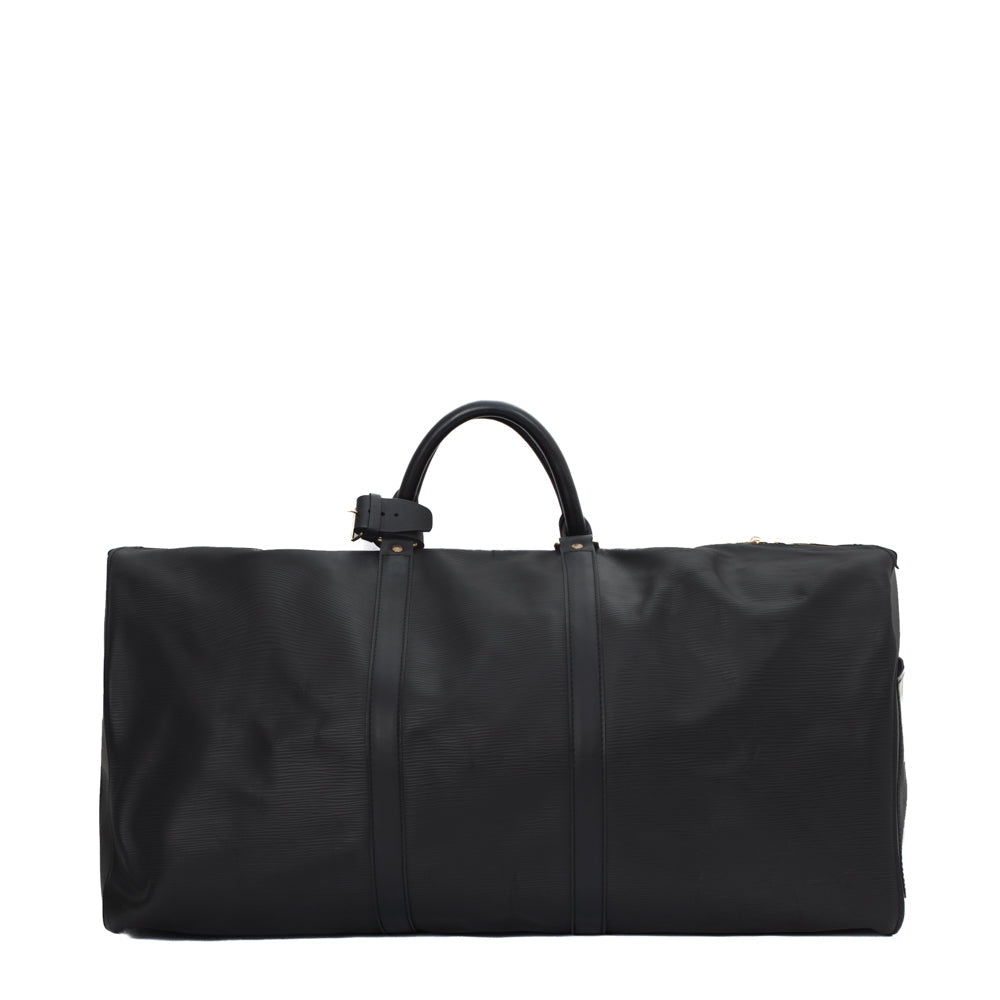 Sac Keepall 45 Vintage en cuir épi noir