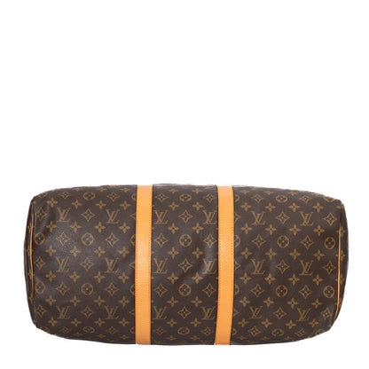 Sac Keepall 50 Vintage en toile monogram marron