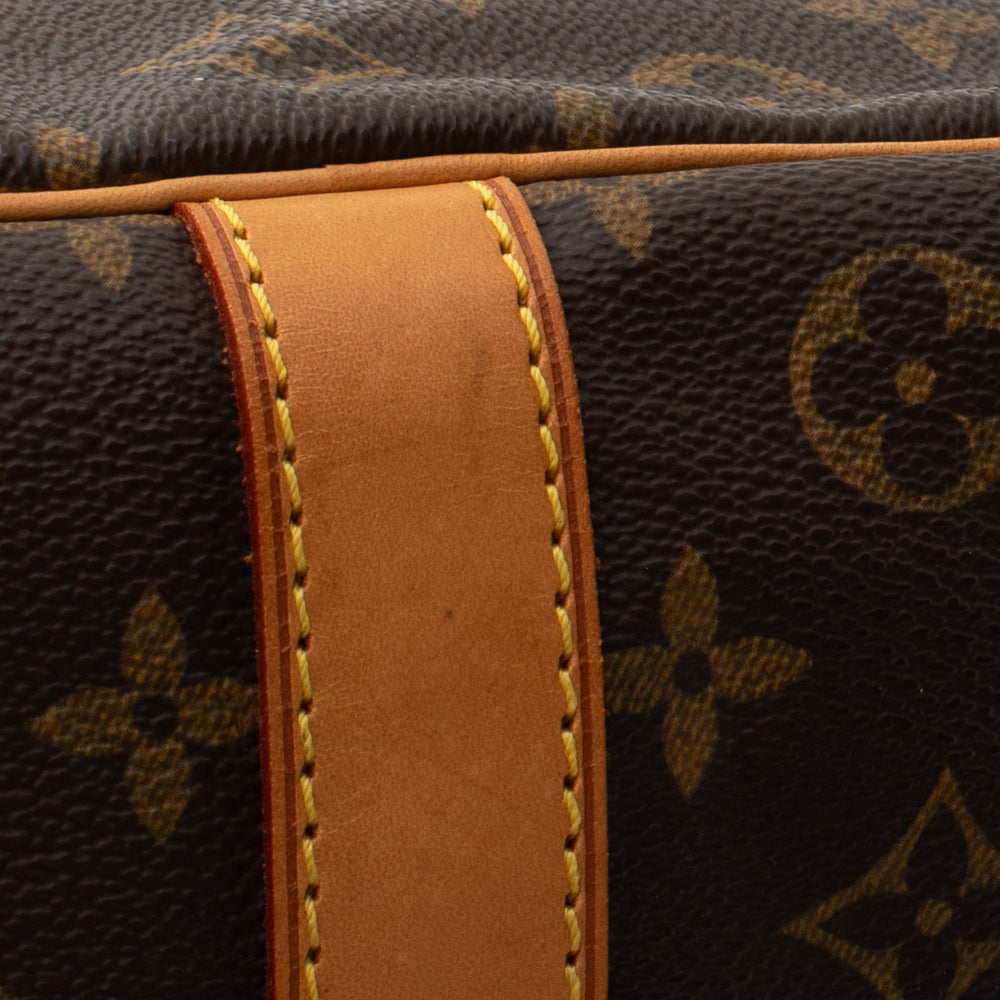 Sac Keepall 50 Vintage en toile monogram marron
