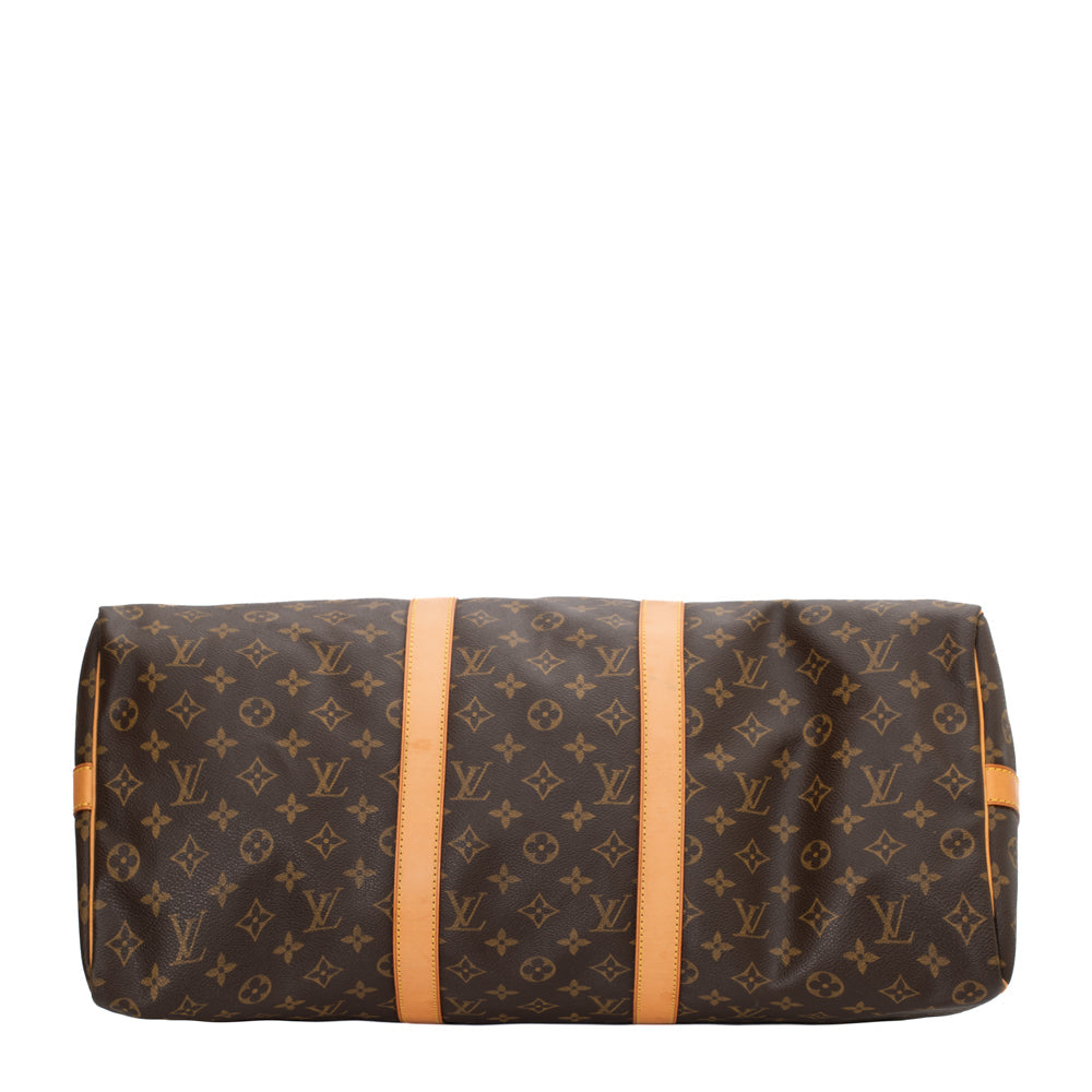 Sac Keepall 50 Vintage en toile monogram marron
