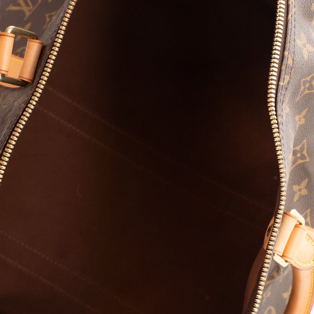 Sac Keepall 50 Vintage en toile monogram marron