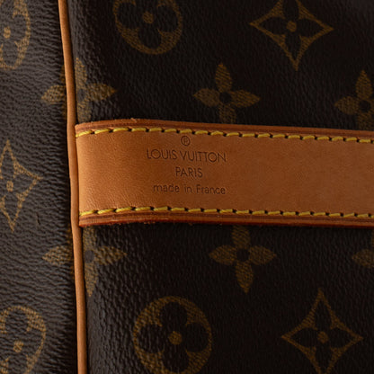 Sac Keepall 50 Vintage en toile monogram marron