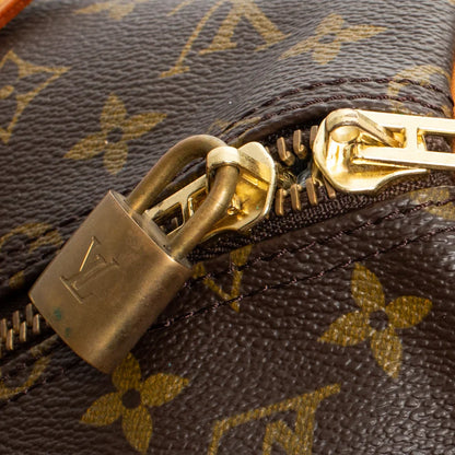 Sac Keepall 55 Vintage en toile monogram marron
