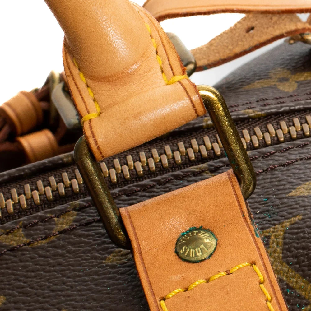 Sac Keepall 55 Vintage en toile monogram marron