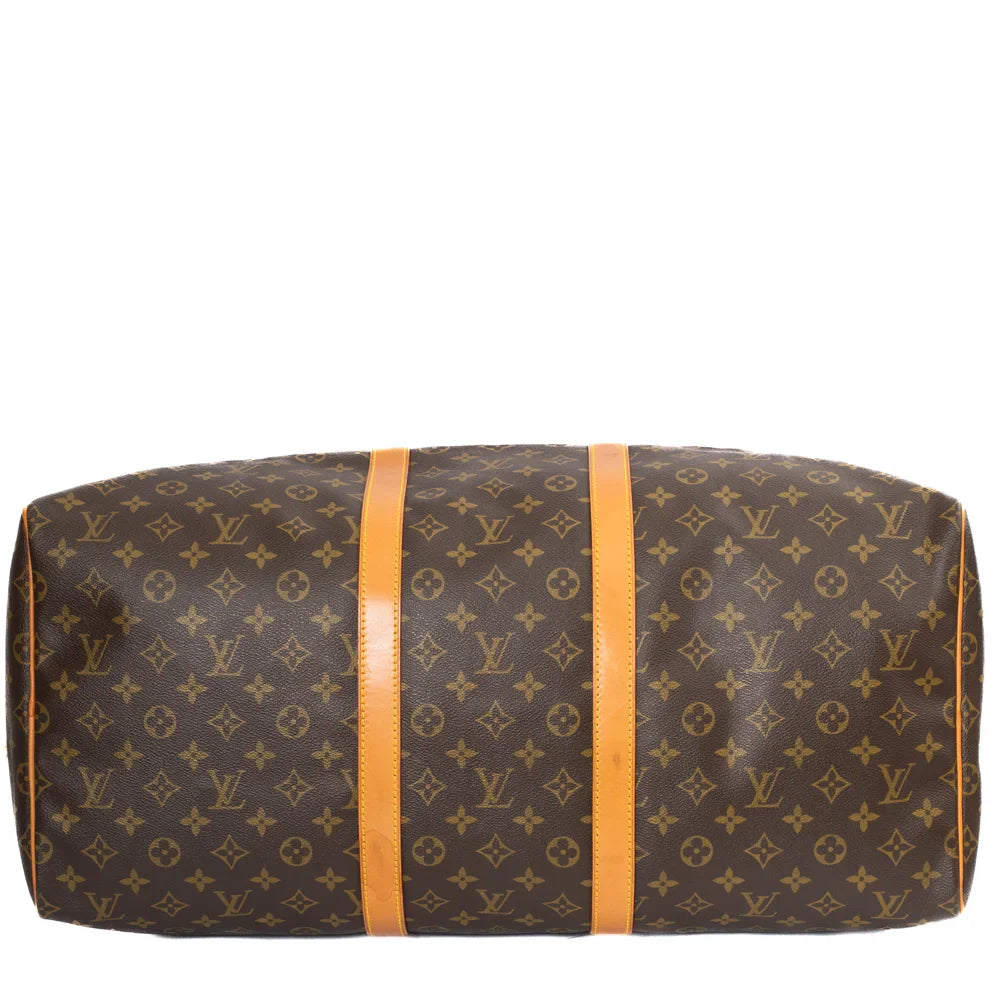 Sac Keepall 55 Vintage en toile monogram marron