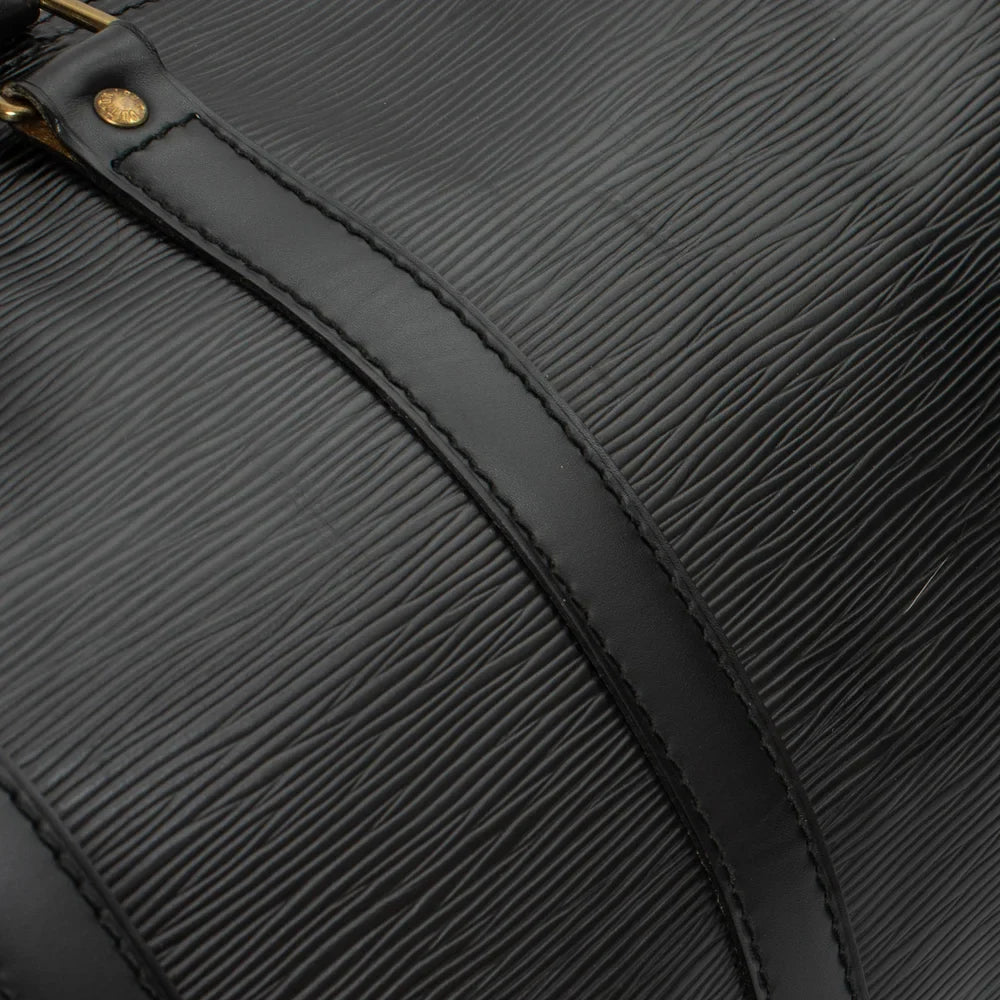 Sac Keepall 45 Vintage en cuir épi noir