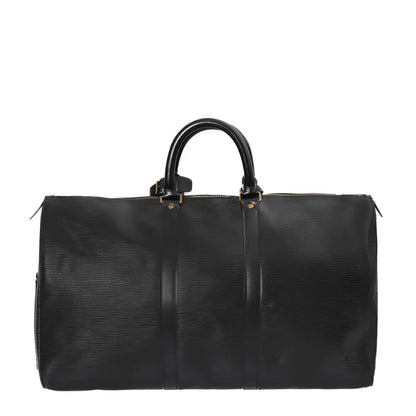 Sac Keepall 45 Vintage en cuir épi noir