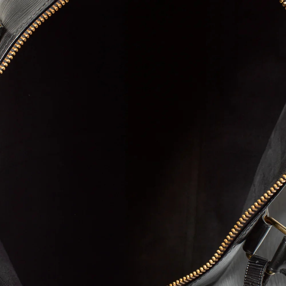 Sac Keepall 45 Vintage en cuir épi noir