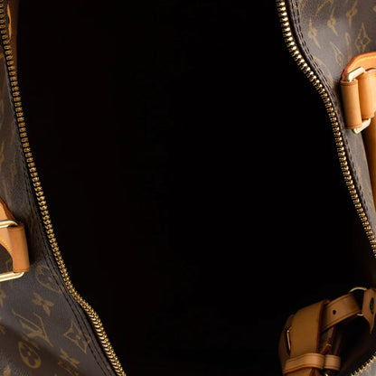 Sac Keepall 60 Vintage en toile monogram marron